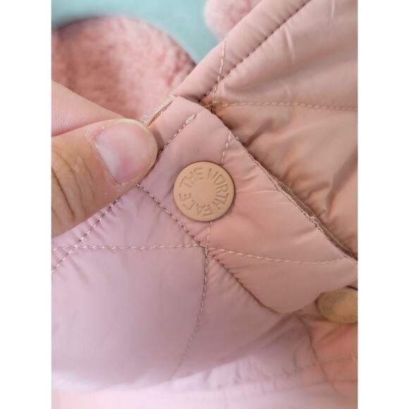 The North Face Rosie Sherpa Pullover Jacket in Mauve/Cream, sz XL - Picture 15 of 16